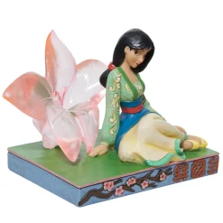 Jim Shore Disney Mulan and Cherry Blossom Figurine, 4.75