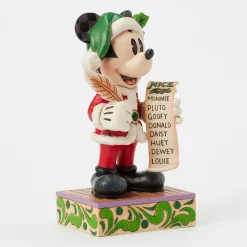 Jim Shore Disney Santa Mickey Checks His List Figurine, 7.75"