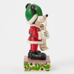 Jim Shore Disney Santa Mickey Checks His List Figurine, 7.75"