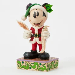 Jim Shore Disney Santa Mickey Checks His List Figurine, 7.75