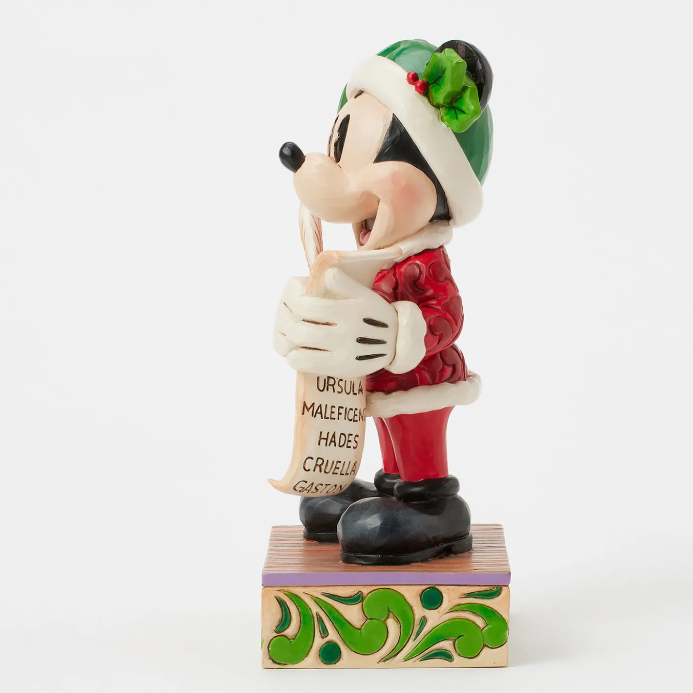 Jim Shore Disney Santa Mickey Checks His List Figurine, 7.75"