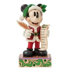 Jim Shore Disney Santa Mickey Checks His List Figurine, 7.75