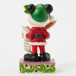 Jim Shore Disney Santa Mickey Checks His List Figurine, 7.75