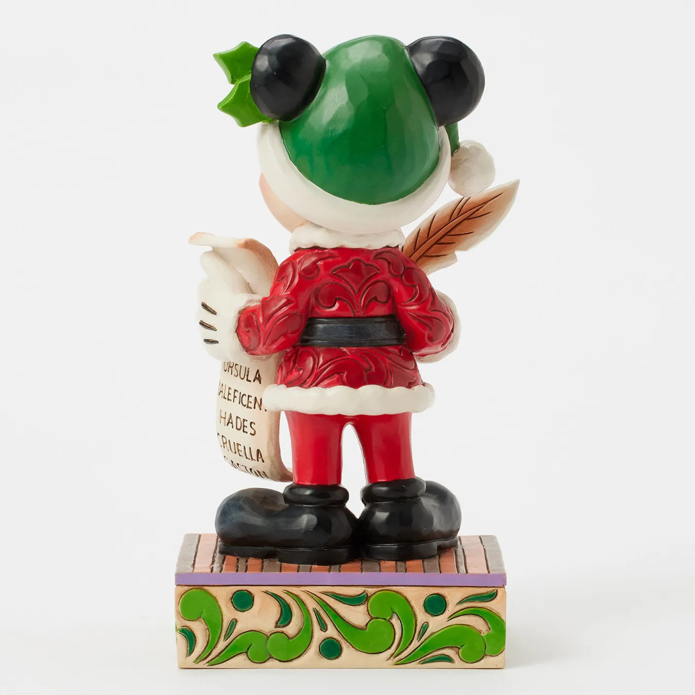 Jim Shore Disney Santa Mickey Checks His List Figurine, 7.75"