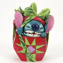 Jim Shore Disney Stitch Breaking Out of Present Figurine, 5"