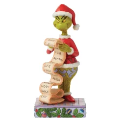 Jim Shore Dr. Seuss Grinch Naughty and Nice List Figurine, 8.7
