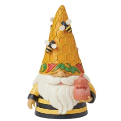 Jim Shore Gnome in Beehive Hat Figurine, 7.6"