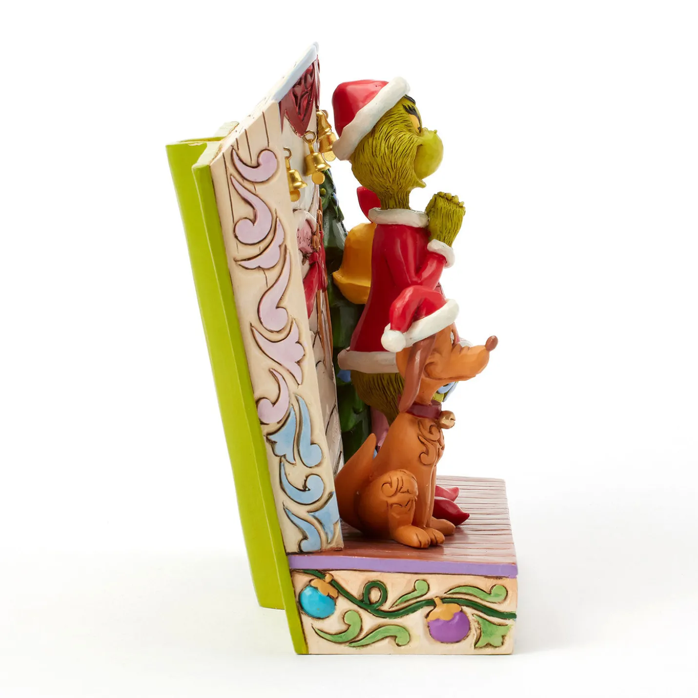 Jim Shore Grinch and Friends Light-Up Storybook Figurine, 6.2"