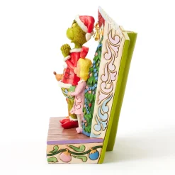 Jim Shore Grinch and Friends Light-Up Storybook Figurine, 6.2