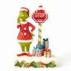 Jim Shore Grinch by Light-Up Stop Sign Figurine, 9.3"