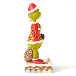Jim Shore Grinch With Presents Eating Gingerbread Figurine, 8"