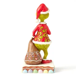 Jim Shore Grinch With Presents Eating Gingerbread Figurine, 8