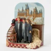 Jim Shore Harry Potter, Ron and Hermione With Train Figurine, 9"