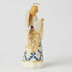 Jim Shore Heartwood Creek Blue and Gold Angel Figurine, 8.46"