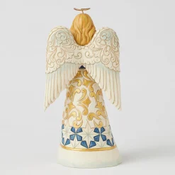 Jim Shore Heartwood Creek Blue and Gold Angel Figurine, 8.46
