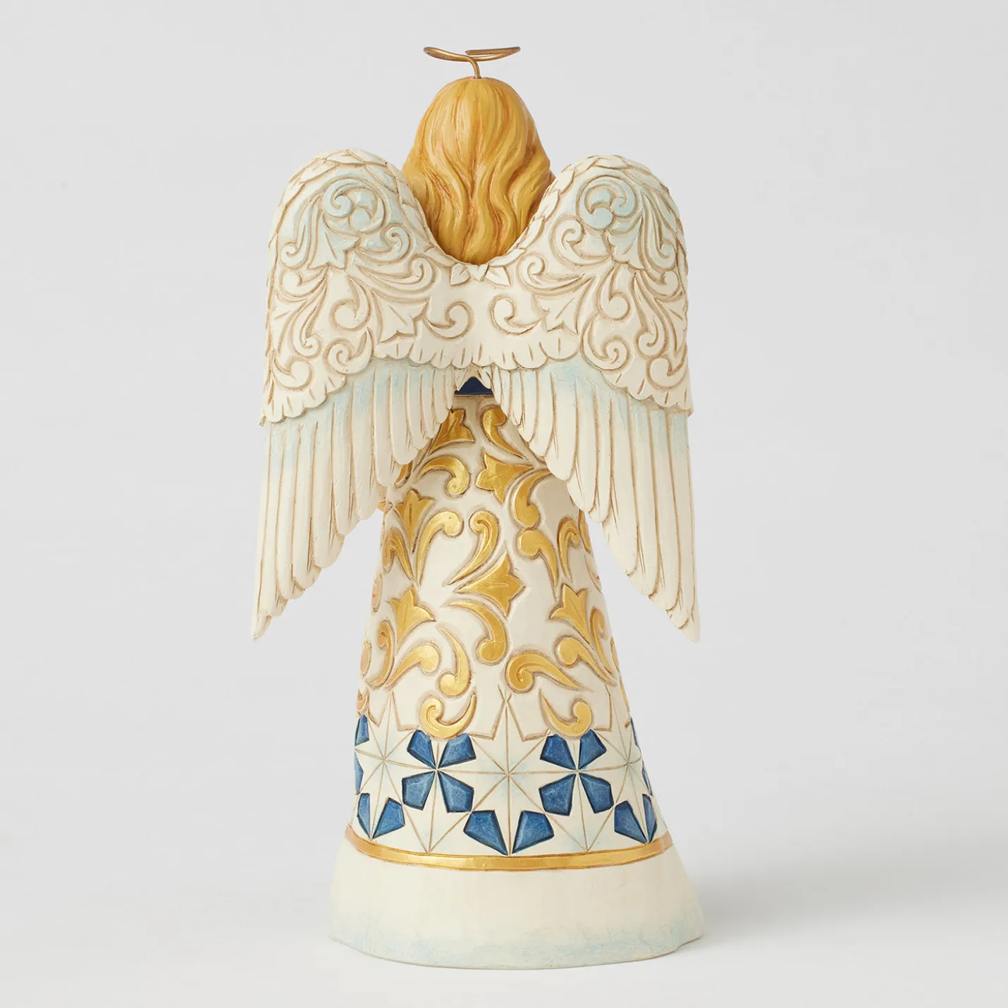 Jim Shore Heartwood Creek Blue and Gold Angel Figurine, 8.46"