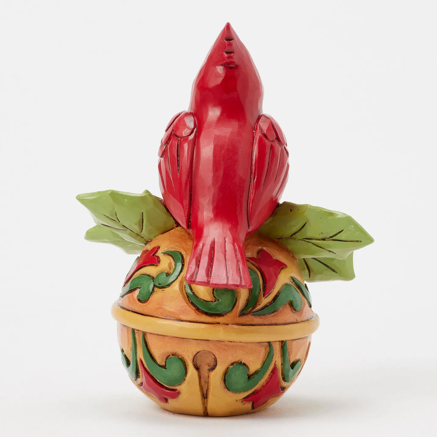 Jim Shore Heartwood Creek Cardinal on Jingle Bell Mini Figurine, 3.54"