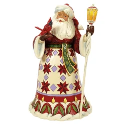 Jim Shore Heartwood Creek Santa Cardinal on Hand Figurine, 12.12