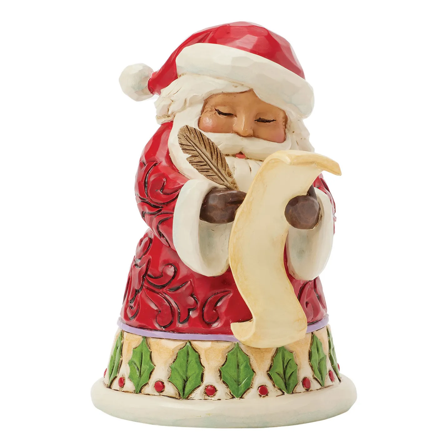 Jim Shore Heartwood Creek Santa With List Mini Figurine, 3.86"