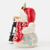Jim Shore Heartwood Creek Snowman With Oversized Lantern Figurine, 4.8"