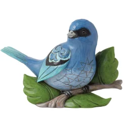 Jim Shore Indigo Bunting Bird Figurine, 4"