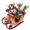 Jim Shore Mickey Mouse and Friends Sleigh Ride Figurine, 8"
