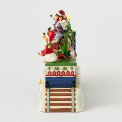 Jim Shore Mickey Mouse and Friends Light-Up Musical Train Figurine, 8.64