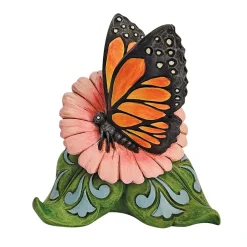 Jim Shore Mini Monarch Butterfly Figurine, 4"