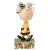 Jim Shore Peanuts Charlie Brown Walking Snoopy Figurine, 6.1"