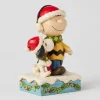Jim Shore Peanuts Charlie Brown and Snoopy Wrapped in Scarf Figurine, 6"