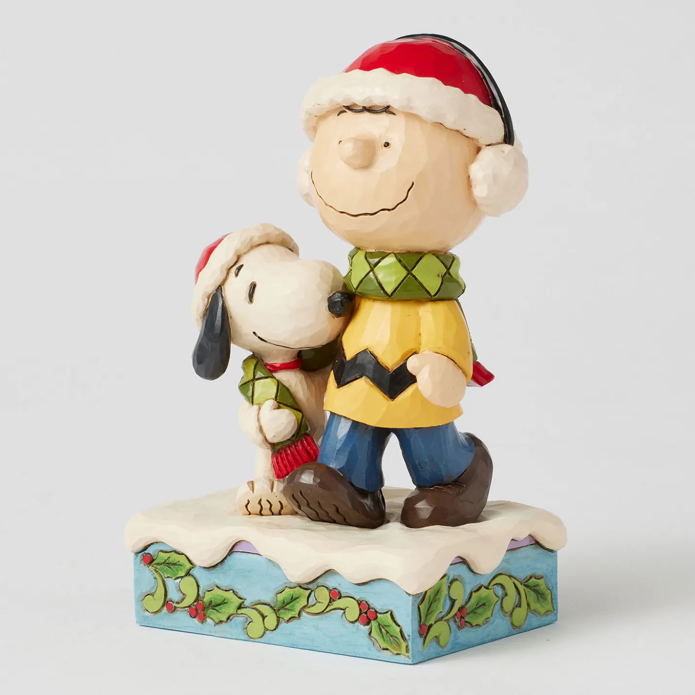 Jim Shore Peanuts Charlie Brown and Snoopy Wrapped in Scarf Figurine, 6"