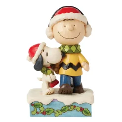 Jim Shore Peanuts Charlie Brown and Snoopy Wrapped in Scarf Figurine, 6