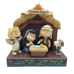 Jim Shore Peanuts Christmas Pageant Light-Up Figurine, 6.8”