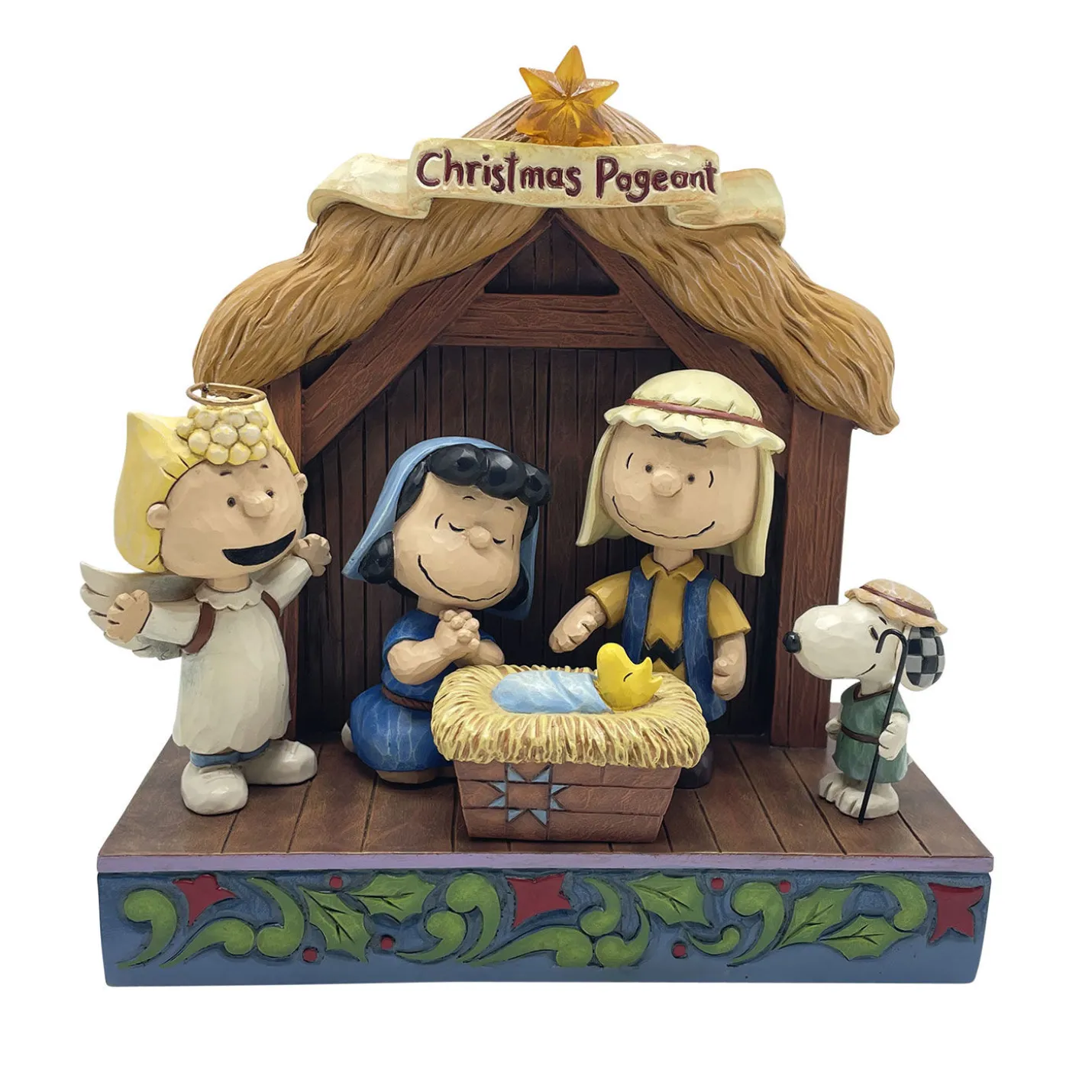 Jim Shore Peanuts Christmas Pageant Light-Up Figurine, 6.8”