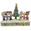 Jim Shore Peanuts Gang With Light-Up Musical Christmas Tree Figurine, 8"