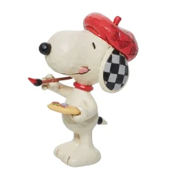 Jim Shore Peanuts Mini Snoopy Artist Figurine, 3.25"