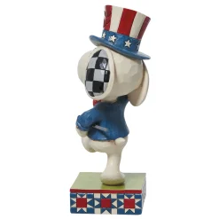 Jim Shore Peanuts Patriotic Snoopy Marching Figurine, 5.25"