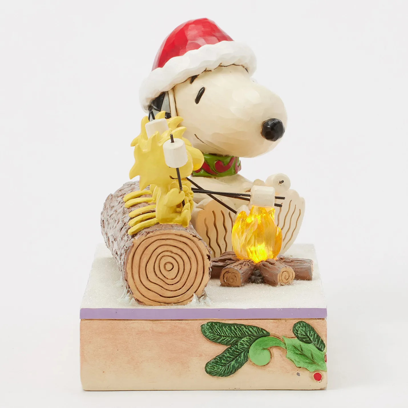 Jim Shore Peanuts Snoopy and Friends Light-Up Campfire Figurine, 5"