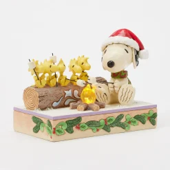 Jim Shore Peanuts Snoopy and Friends Light-Up Campfire Figurine, 5