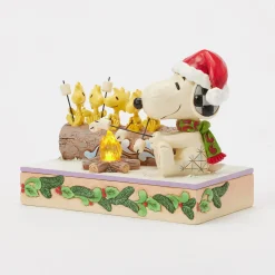 Jim Shore Peanuts Snoopy and Friends Light-Up Campfire Figurine, 5