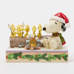 Jim Shore Peanuts Snoopy and Friends Light-Up Campfire Figurine, 5