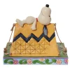 Jim Shore Peanuts Snoopy and Woodstock Camping Figurine, 6"