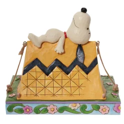 Jim Shore Peanuts Snoopy and Woodstock Camping Figurine, 6"