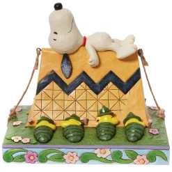Jim Shore Peanuts Snoopy and Woodstock Camping Figurine, 6"