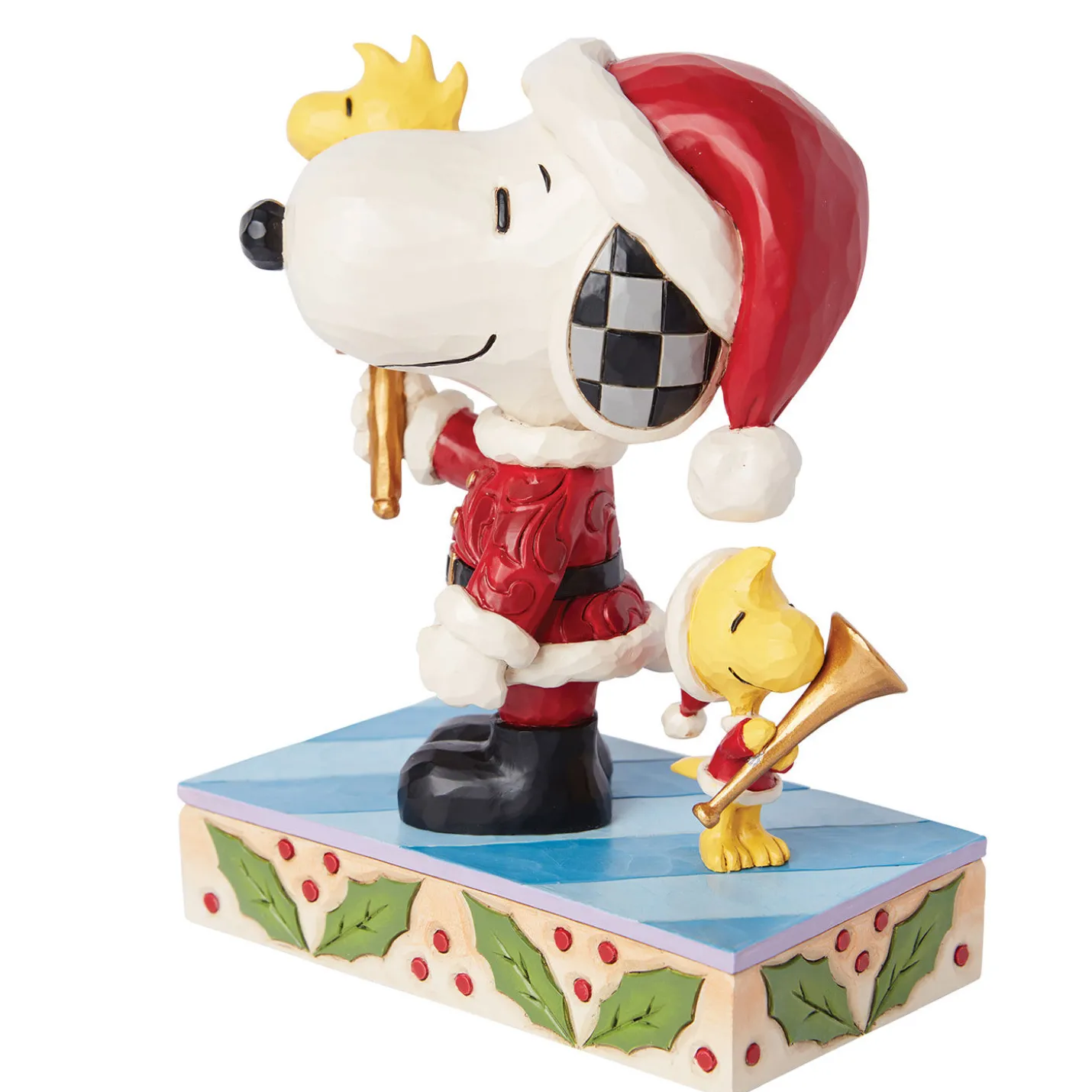 Jim Shore Peanuts Snoopy and Woodstock Santas Figurine, 6.1"