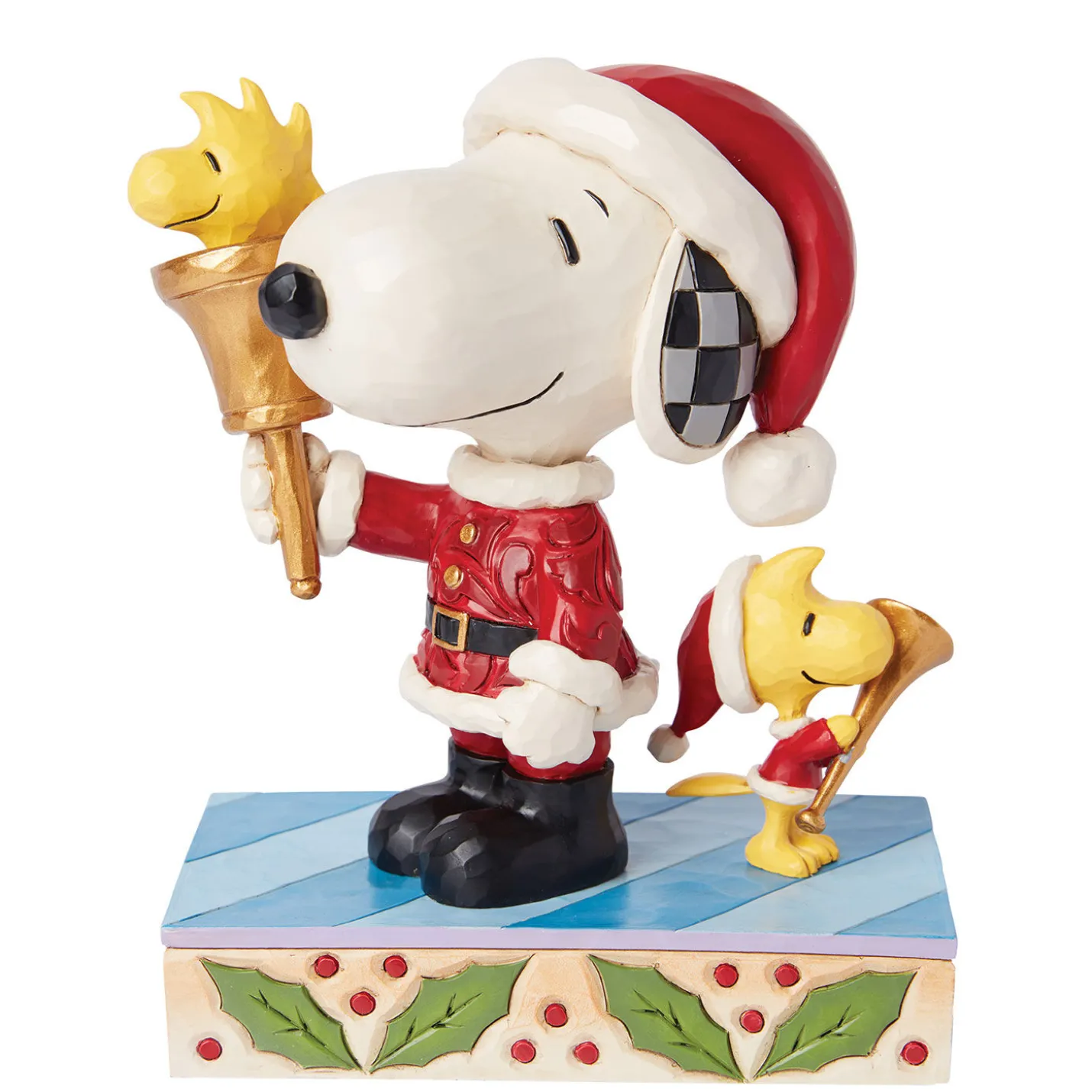 Jim Shore Peanuts Snoopy and Woodstock Santas Figurine, 6.1"
