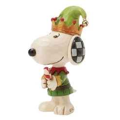 Jim Shore Peanuts Snoopy Christmas Elf Mini Figurine, 3.75"