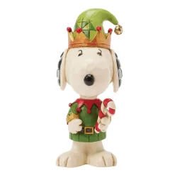 Jim Shore Peanuts Snoopy Christmas Elf Mini Figurine, 3.75
