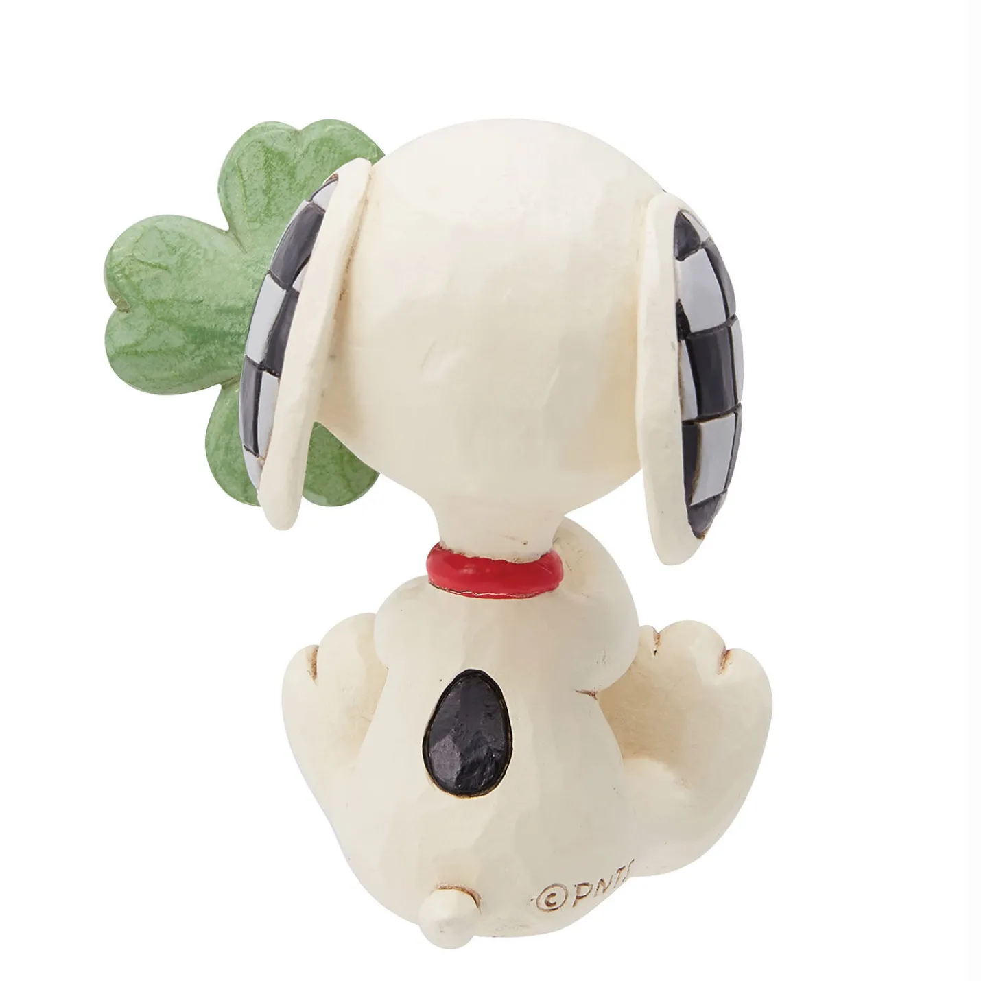 Jim Shore Peanuts Snoopy With Four-Leaf Clover Mini Figurine, 2.6"