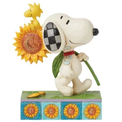 Jim Shore Peanuts Snoopy With Sunflower Figurine, 5.7"